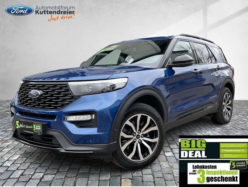 Atlasblau metallic Gebraucht 2021 Ford Explorer ST-Line SUV | 46.880 € (Fairer Preis) - Bild 1/3