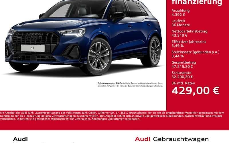Blau Gebraucht 2025 Audi Q3 S-Line SUV | 47.711 € (Etwas zu teuer) - Bild 1/4