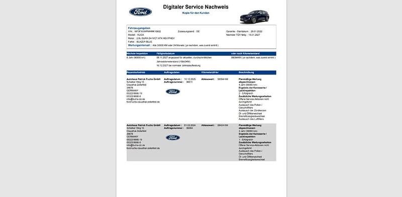 Gebraucht Ford Kuga Titanium 224 PS (164 kW) 2022 Blazerblau SUV