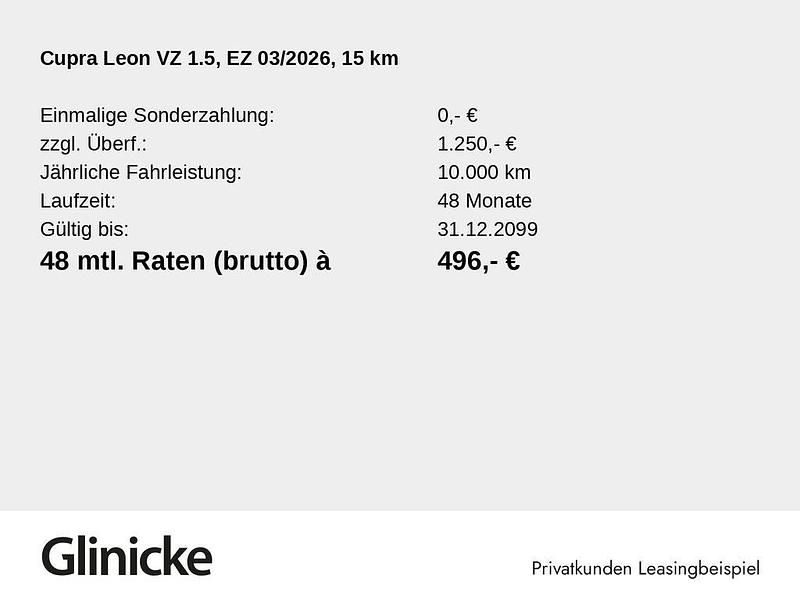 Nouă Cupra Leon VZ 272 CP (200 kW) 2025 Alb Berlinǎ