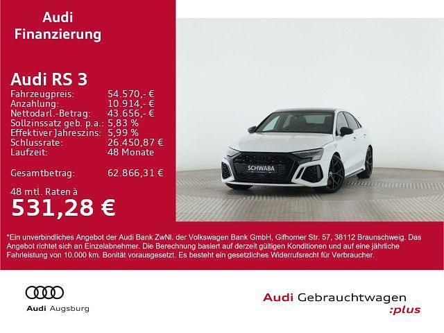Gletscherweiß metallic Gebraucht 2022 Audi RS3 Sport Kleinwagen | 54.570 € (Fairer Preis) - Bild 1/4