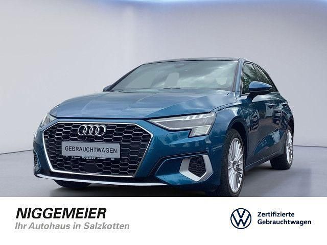 Blau Gebraucht 2021 Audi A3 Sportback e-tron Advanced Limousine | 24.690 € (Fairer Preis) - Bild 1/4