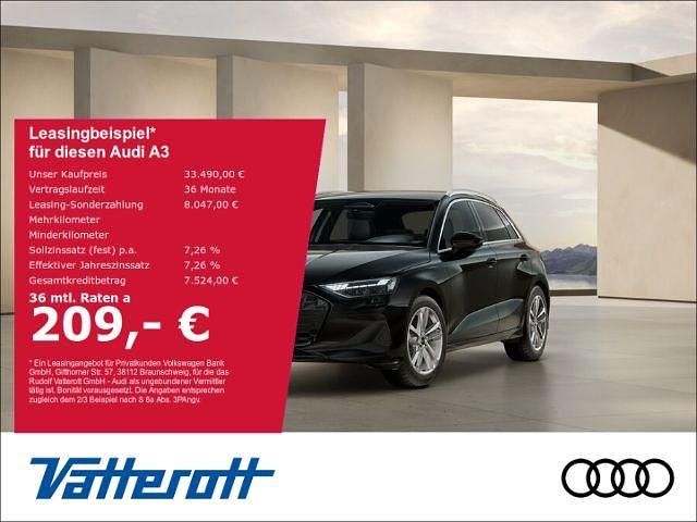 Schwarz Neu 2025 Audi A3 Sportback Ambiente Limousine | 33.490 € (Guter Preis) - Bild 1/4