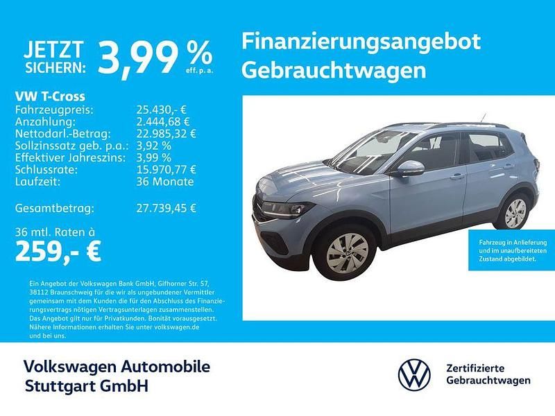 Blau Gebraucht 2024 VW T-Cross Life SUV | 25.230 € (Fairer Preis) - Bild 1/4