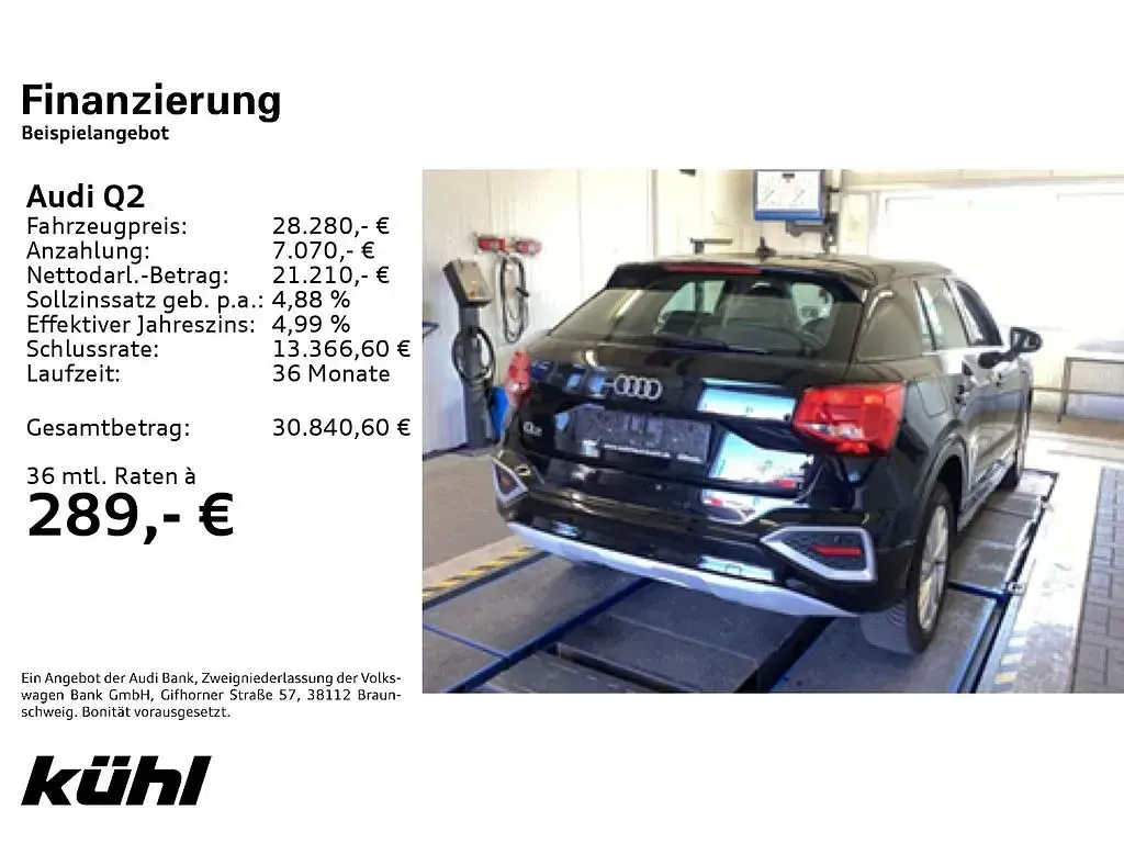 Używany Audi Q2 Advanced 190 KM (139 kW) 2023 Czarny SUV