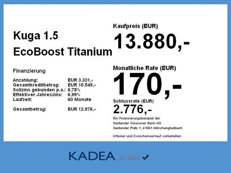 Iridiumschwarz metallic Gebraucht 2019 Ford Kuga Titanium SUV | 13.880 € (Fairer Preis) - Bild 1/1