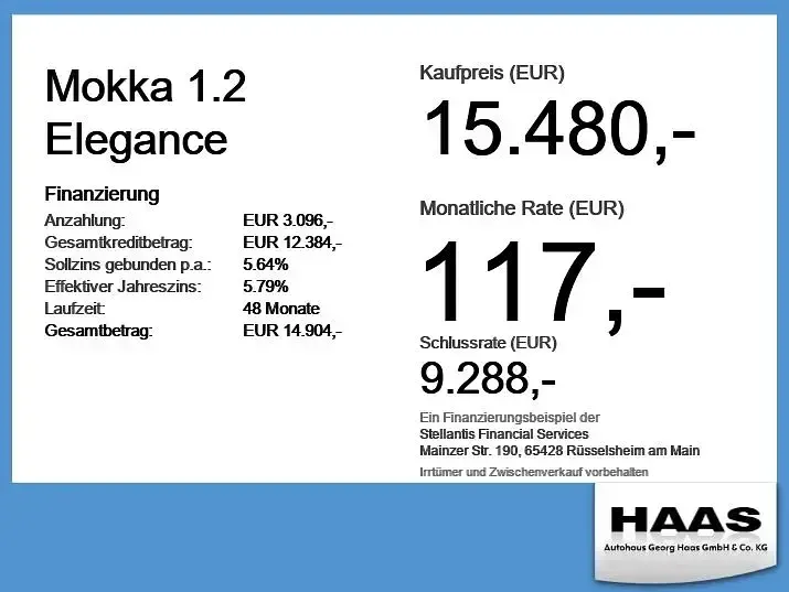 Gebraucht Opel Mokka Elegance 131 PS (96 kW) 2023 Weiß SUV