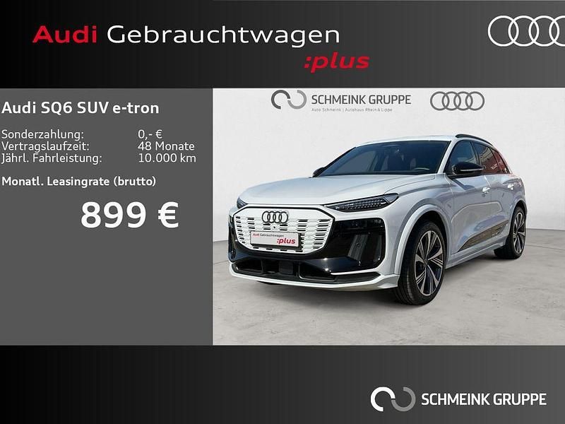 Gletscherweiß metallic Gebraucht 2024 Audi SQ6 e-tron Ambiente SUV | 78.870 € (Fairer Preis) - Bild 1/4