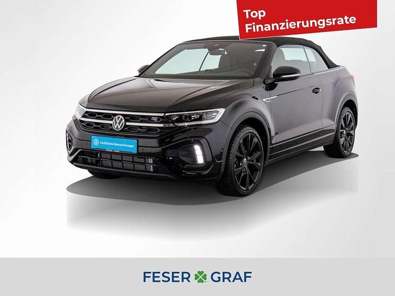 Deep black perleffekt schwarz Gebraucht 2024 VW T-Roc Cabriolet R-line Cabrio | 32.420 € (Guter Preis) - Bild 1/1