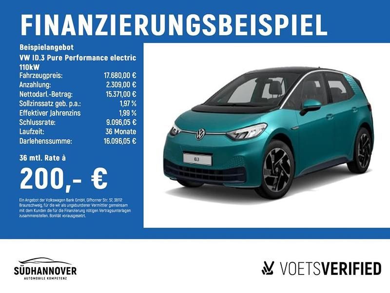 Gebraucht VW ID.3 Pure 110 kW (150 PS) 2022 Blau Kleinwagen