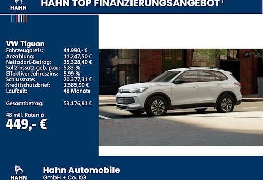 Neu VW Tiguan 150 PS (110 kW) 2026 Weiß SUV
