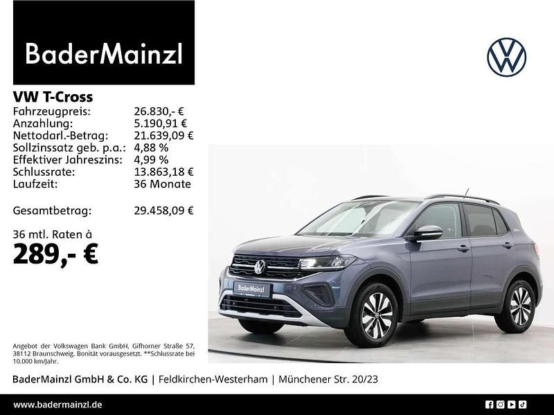 Rauchgrau metallic Gebraucht 2025 VW T-Cross Goal SUV | 26.830 € (Fairer Preis) - Bild 1/4