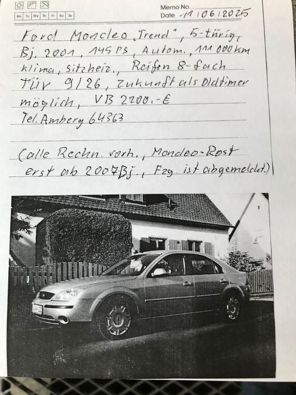 Silber Gebraucht 2001 Ford Mondeo Trend Limousine | 2.200 € (Guter Preis) - Bild 1/1