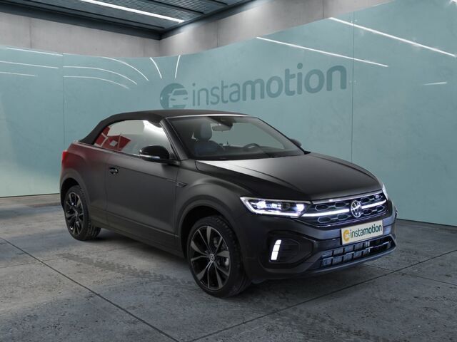 Schwarz Gebraucht 2024 VW T-Roc Cabriolet R-line Edition Cabrio | 50.790 € - Bild 1/2