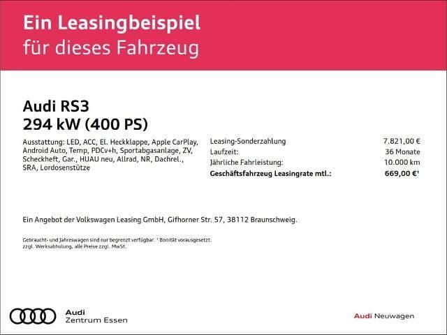 Mythosschwarz metallic Neu 2025 Audi RS3 Sportback Comfort Kleinwagen | 68.880 € (Guter Preis) - Bild 1/1