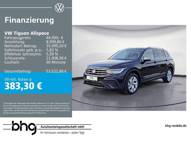 Schwarz Neu 2025 VW Tiguan Allspace Life SUV | 44.999 € (Teuer) - Bild 1/4