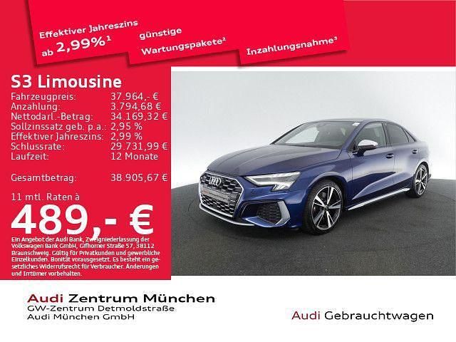 Navarrablau metallic Gebraucht 2022 Audi S3 Ambiente Limousine | 37.964 € (Fairer Preis) - Bild 1/2