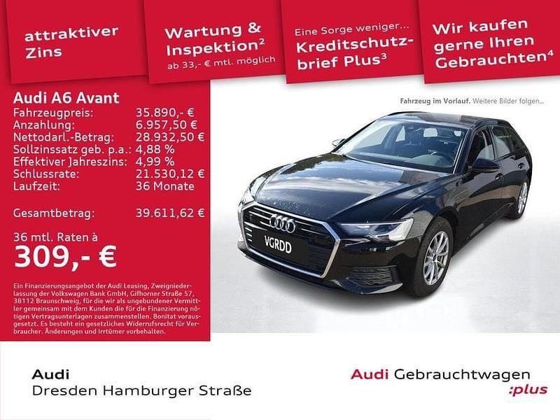 Mythosschwarz metallic Gebraucht 2022 Audi A6 Performance Kombi | 35.890 € (Superpreis) - Bild 1/3