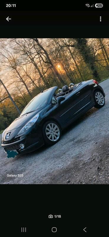 Schwarz Gebraucht 2008 Peugeot 207 CC Cabrio | 5.499 € (Etwas zu teuer) - Bild 1/4