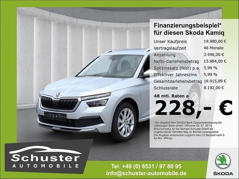 Gebraucht Skoda Kamiq Style 116 PS (85 kW) 2020 Brilliantsilber metallic SUV