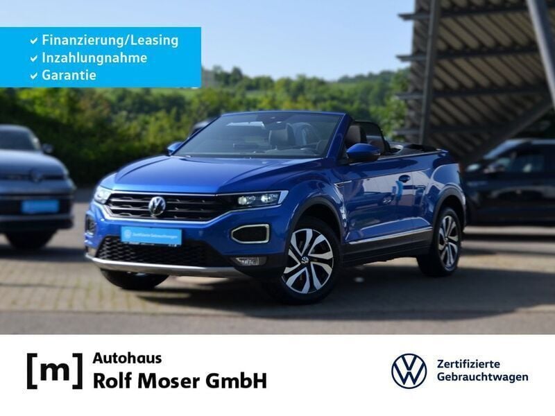Blau Gebraucht 2021 VW T-Roc Cabriolet Active Cabrio | 24.989 € (Guter Preis) - Bild 1/4