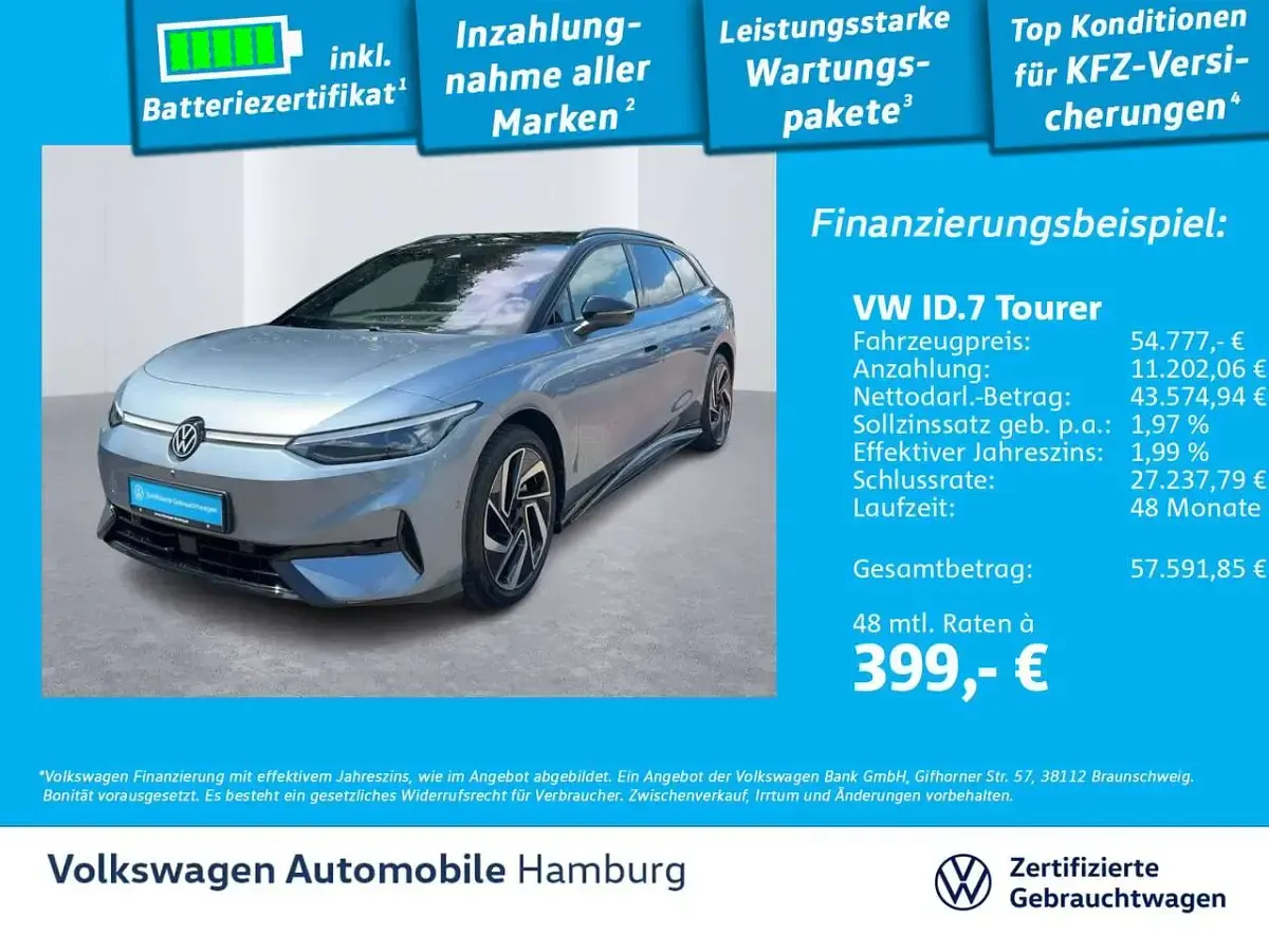 Gebraucht VW ID.7 Pro 210 kW (286 PS) 2025 5y stonewashed blue metallic Kombi