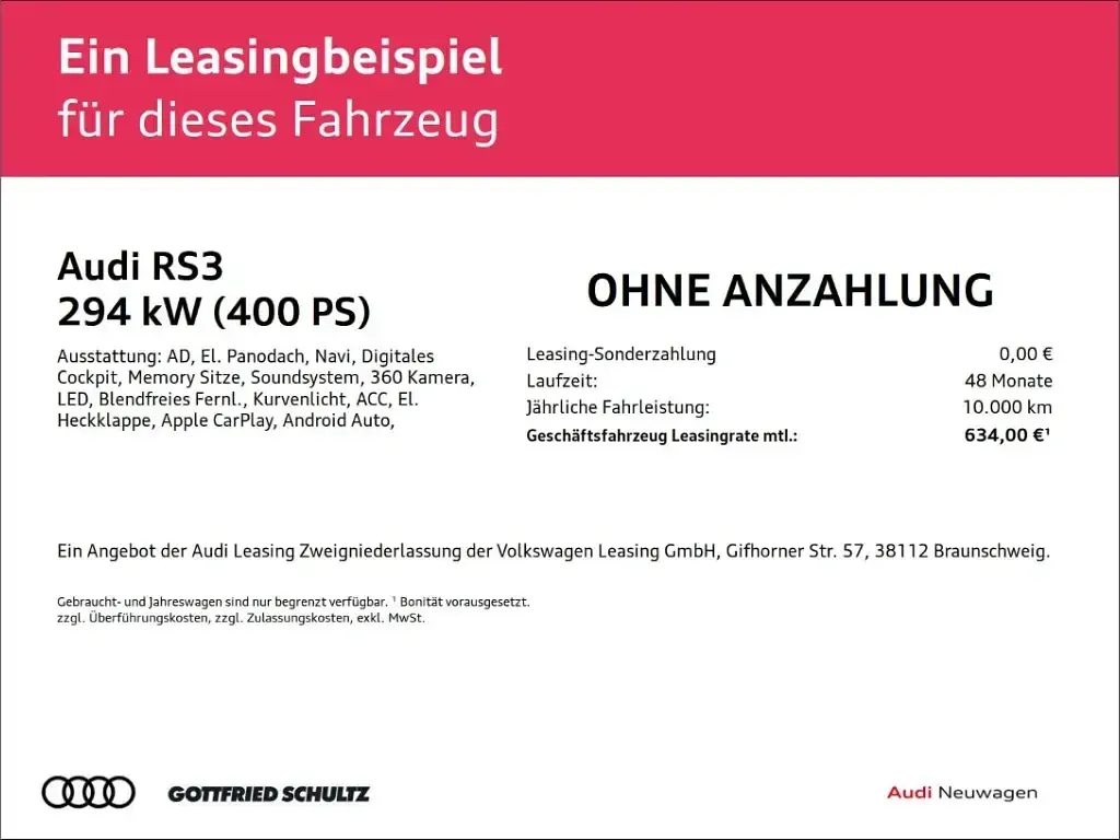 Gebraucht Audi RS3 Sport 400 PS (294 kW) 2026 Grau Limousine