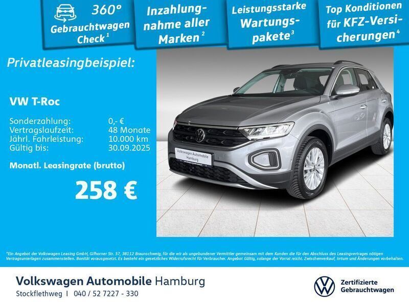 K2 pyritsilber metallic Gebraucht 2024 VW T-Roc Life SUV | 23.440 € (Guter Preis) - Bild 1/2