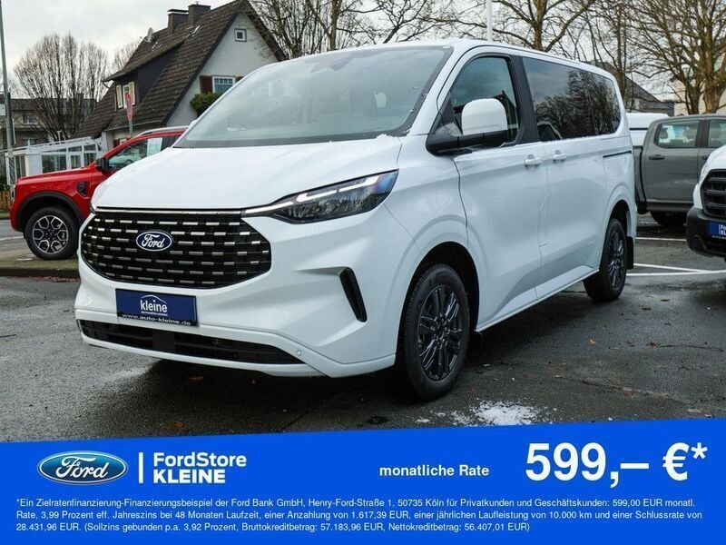Frozen white Neu 2025 Ford Tourneo Custom Titanium Van / Kleinbus | 51.990 € (Fairer Preis) - Bild 1/4