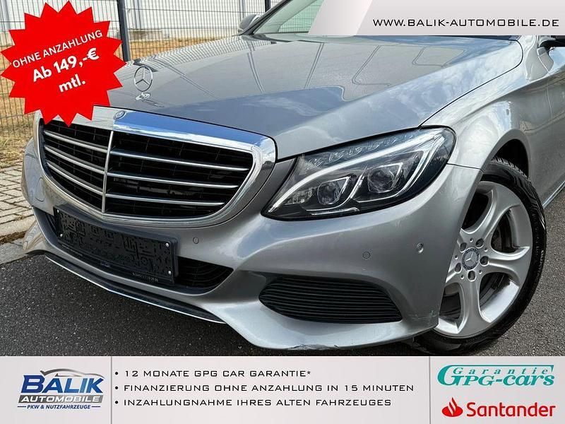 Palladiumsilber Gebraucht 2014 Mercedes C220 Limousine | 16.450 € (Superpreis) - Bild 1/4