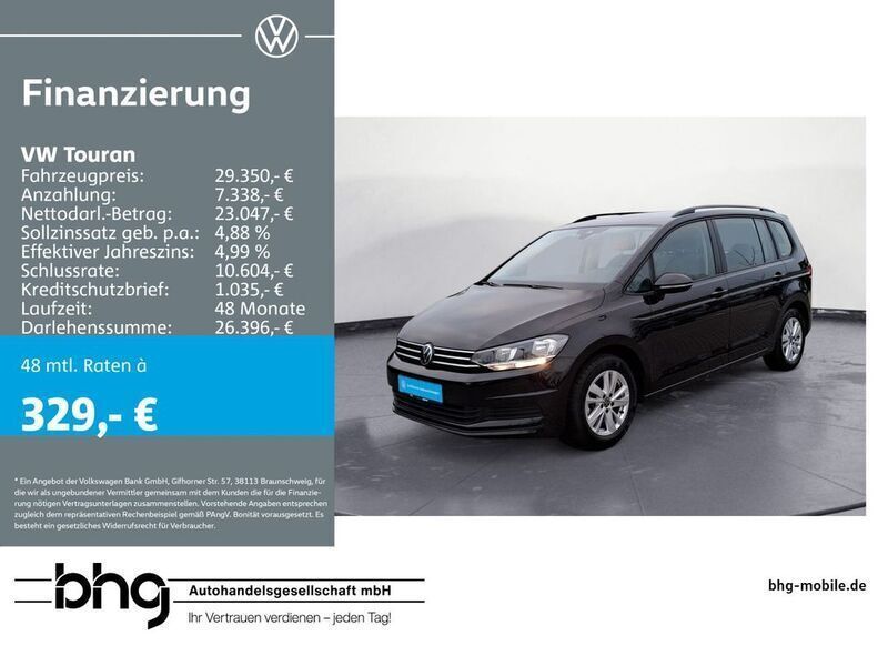 Deep black perleffekt Gebraucht 2024 VW Touran Comfortline Van / Kleinbus | 29.350 € (Guter Preis) - Bild 1/4