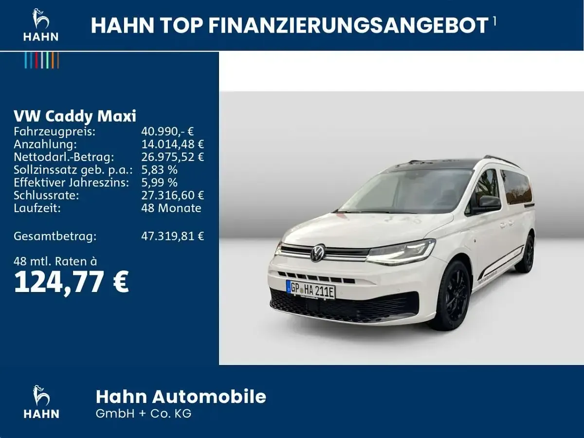 Gebraucht VW Caddy Edition 150 PS (110 kW) 2024 Candyweiß deep black perleffe Van / Kleinbus