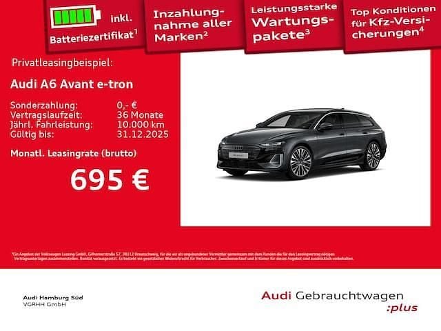 Grau Gebraucht 2025 Audi A6 e-tron Performance Kombi | 71.480 € (Superpreis) - Bild 1/3