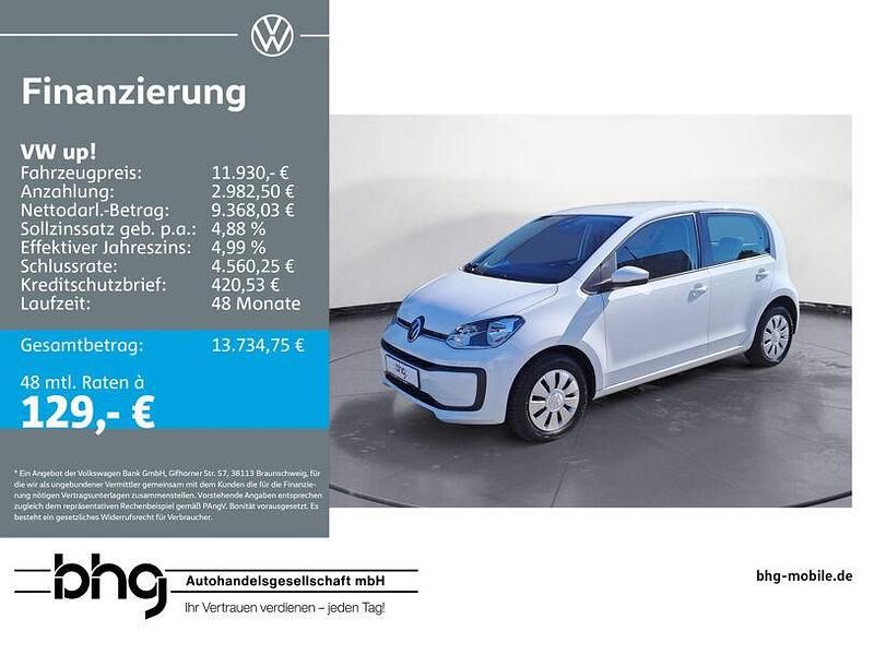 Weiß Gebraucht 2022 VW up! Kleinwagen | 11.930 € (Fairer Preis) - Bild 1/4