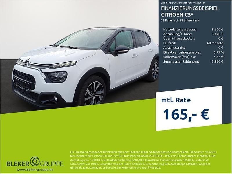 Weiß Gebraucht 2022 Citroën C3 PureTech Kleinwagen | 11.990 € (Fairer Preis) - Bild 1/3