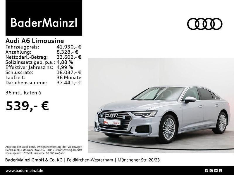 Florettsilber metallic Gebraucht 2021 Audi A6 S-Line Limousine | 41.930 € (Guter Preis) - Bild 1/3