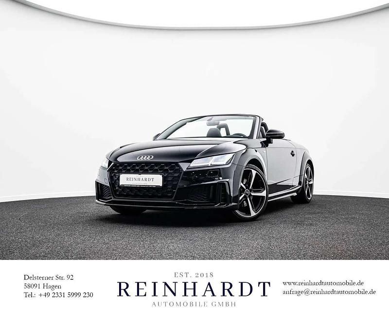 Mythosschwarz metallic Gebraucht 2020 Audi TT Roadster S-Line Cabrio | 32.285 € - Bild 1/3