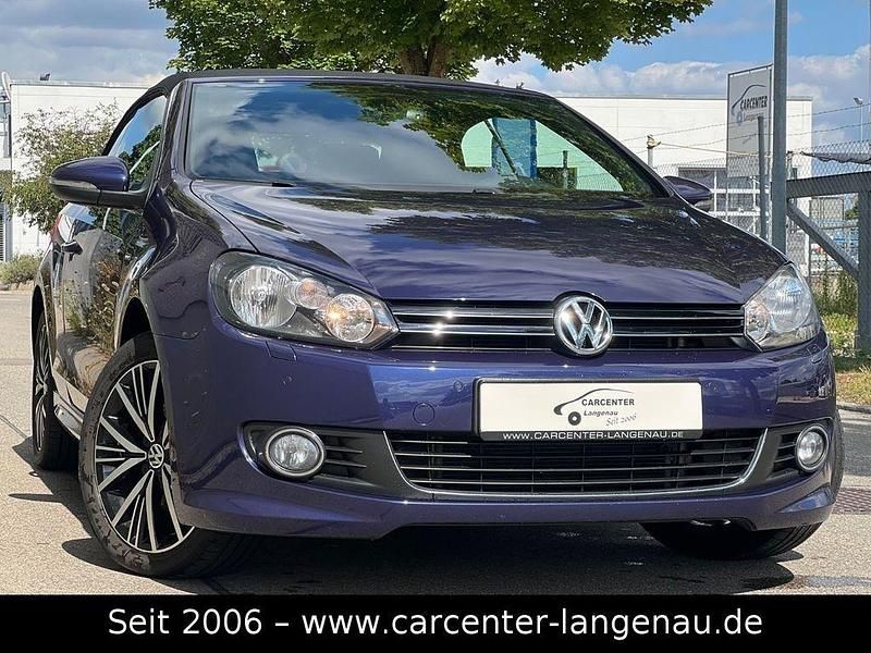 Blau Gebraucht 2016 VW Golf Cabriolet Allstar Cabrio | 14.999 € (Etwas zu teuer) - Bild 1/4