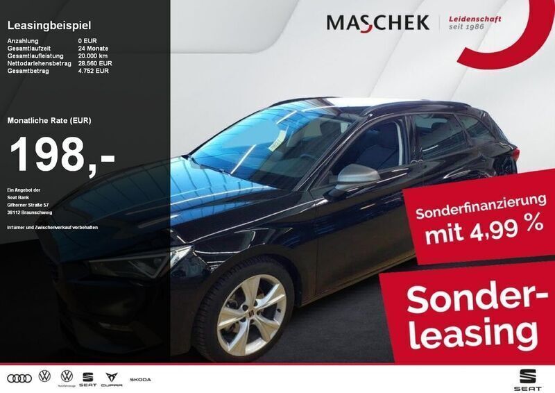 Midnight schwarz Gebraucht 2024 Seat Leon ST FR Kombi | 27.640 € (Fairer Preis) - Bild 1/4