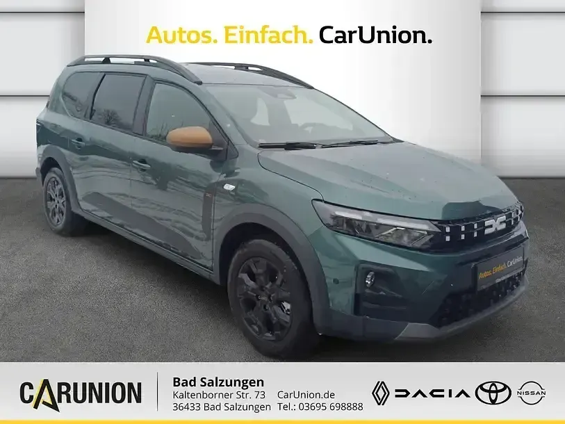 Neu Dacia Jogger Extreme 158 PS (116 kW) 2025 Zedergrün Van / Kleinbus