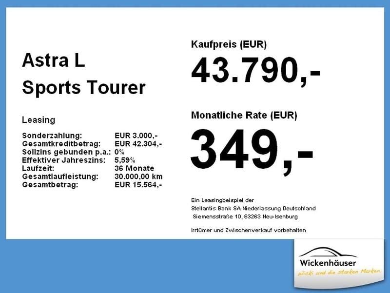 Neu Opel Astra Ultimate 114 kW (156 PS) 2026 /typ aussenverkleidung metall Kombi