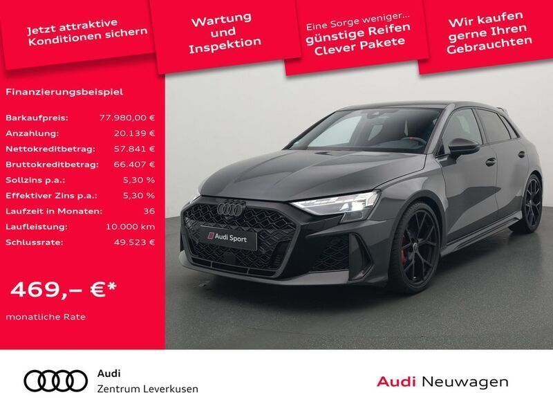 Dravitgrau perleffekt Gebraucht 2025 Audi RS3 Sportback Sport Kleinwagen | 77.980 € - Bild 1/4