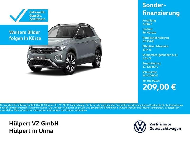 Blau Gebraucht 2025 VW T-Roc Goal SUV | 31.440 € (Superpreis) - Bild 1/4