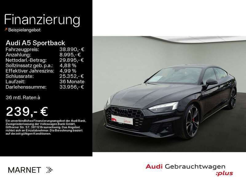Mythosschwarz metallic Gebraucht 2023 Audi A5 S-Line Coupé | 38.890 € (Guter Preis) - Bild 1/4