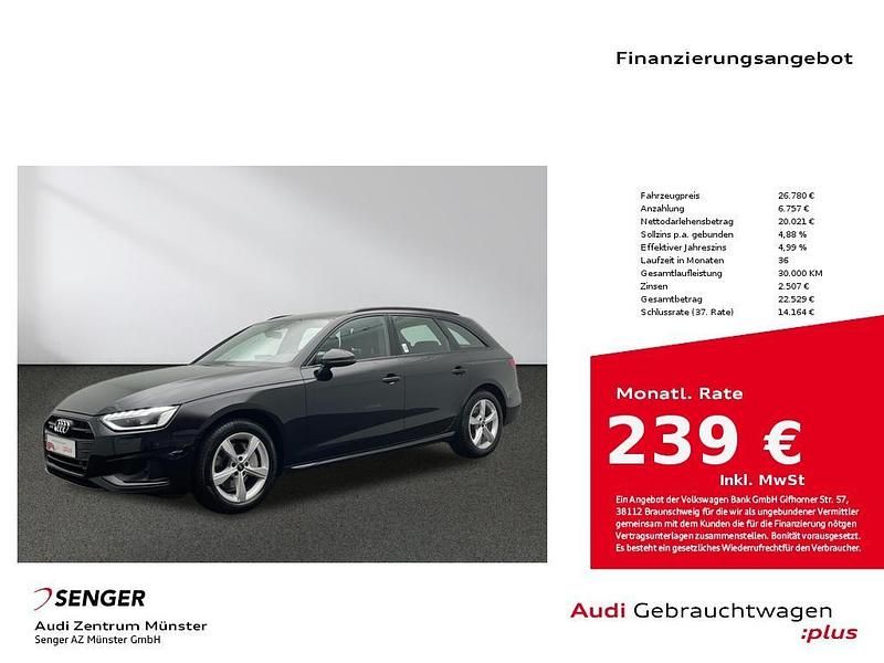 Brillantschwarz Gebraucht 2021 Audi A4 Advanced Plus Kombi | 32.880 € - Bild 1/4