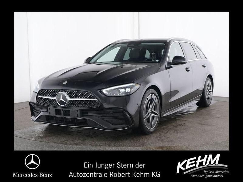 Obsidianschwarz (metallic) Gebraucht 2024 Mercedes C300 AMG Kombi | 45.989 € (Fairer Preis) - Bild 1/4