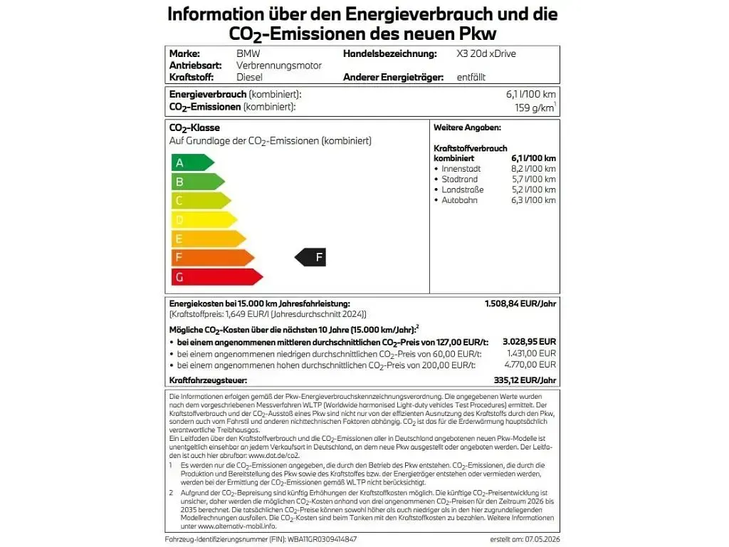Gebraucht BMW X3 M Sport 197 PS (144 kW) 2026 Schwarz SUV