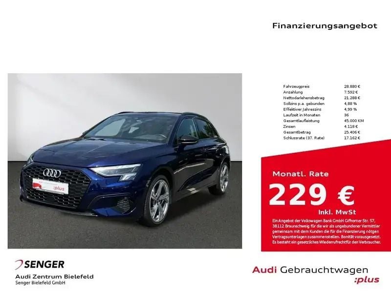 Blau Gebraucht 2022 Audi A3 Advanced Plus | 28.880 € (Fairer Preis) - Bild 1/1