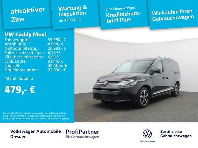 Gebraucht VW Caddy Maxi Style 114 PS (83 kW) 2024 Schwarz Van / Kleinbus
