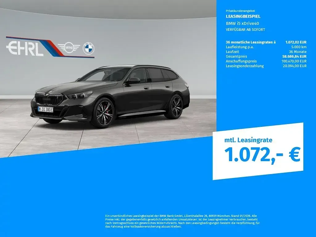 Neu BMW i5 M Sport 289 kW (394 PS) 2026 Silber Limousine